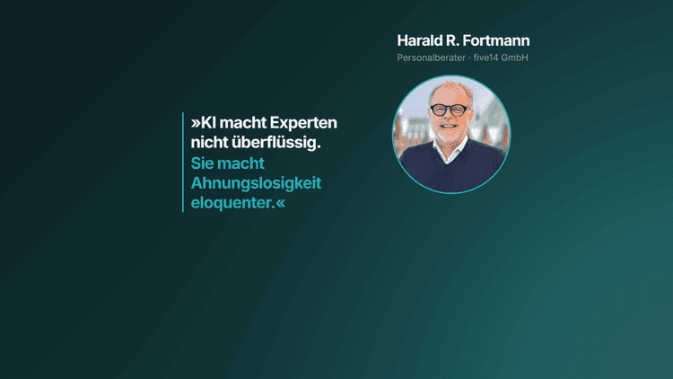 Harald R. Fortmann zu KI und Dummheit 