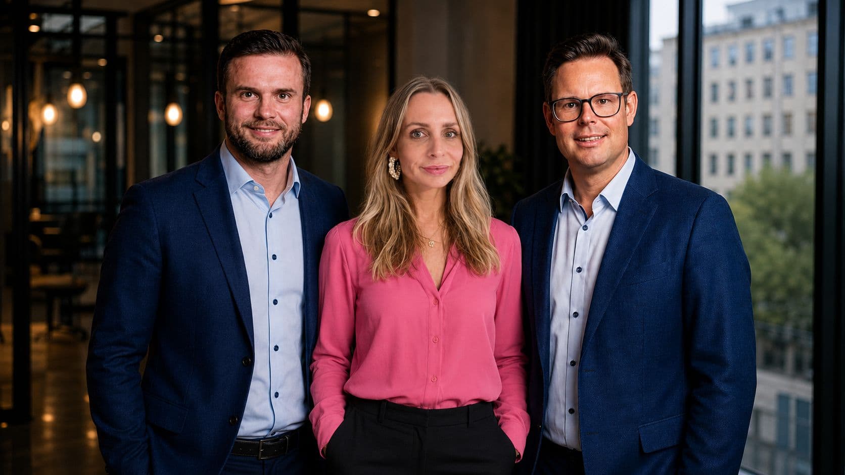 Christian Roth (CTO), Sandra Krah-Schymetzki (CGO) und Daniel Lublinsky (CEO)