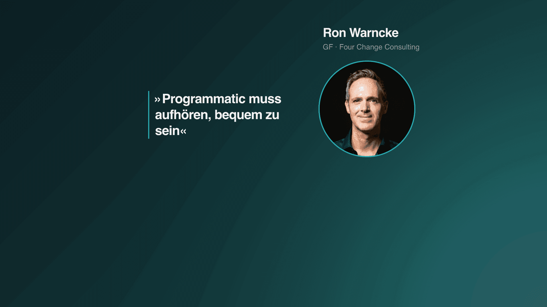 Ron Warncke GF Four Change Consulting