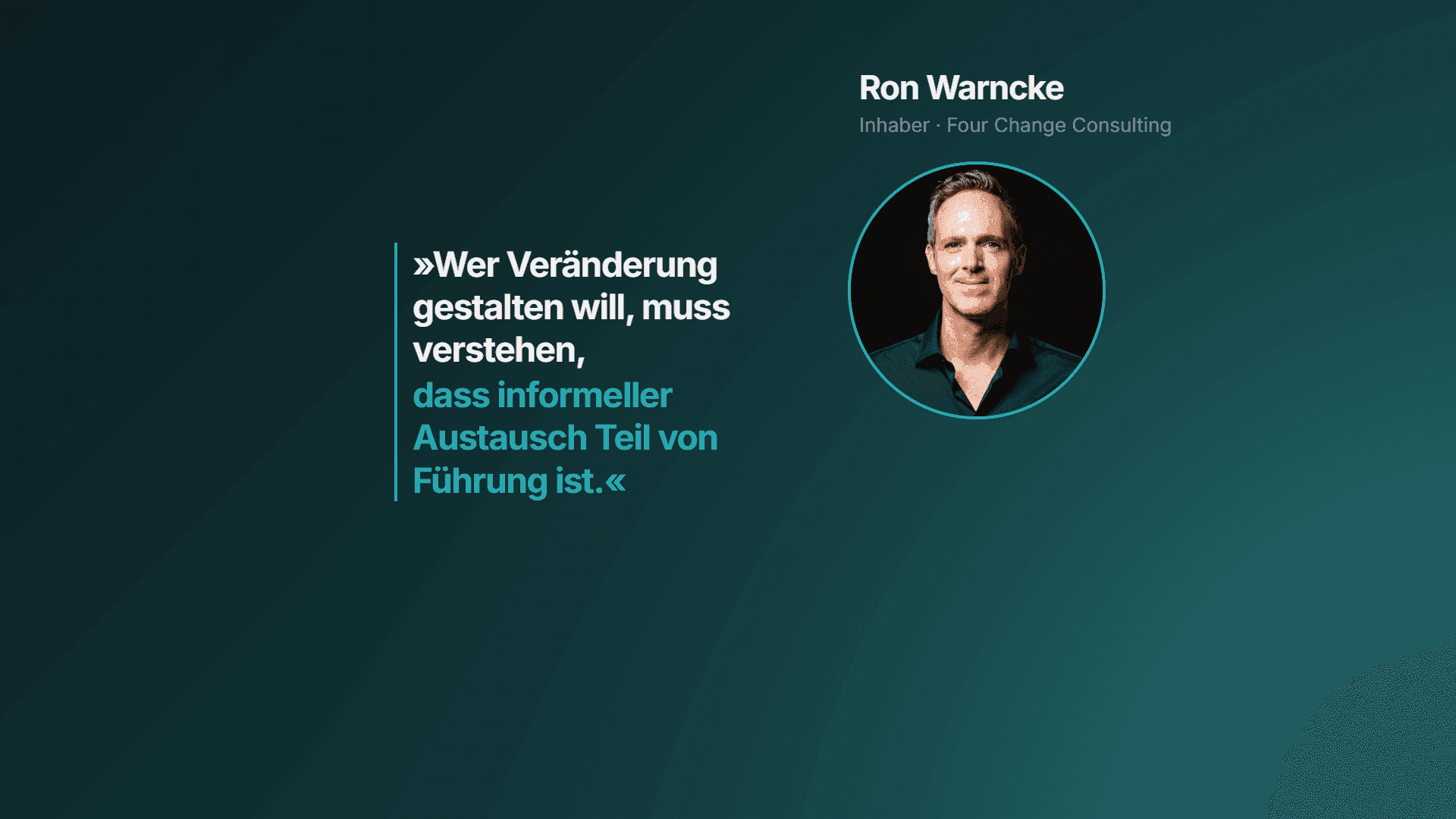 Ron Warncke zum Watercooler-Effekt