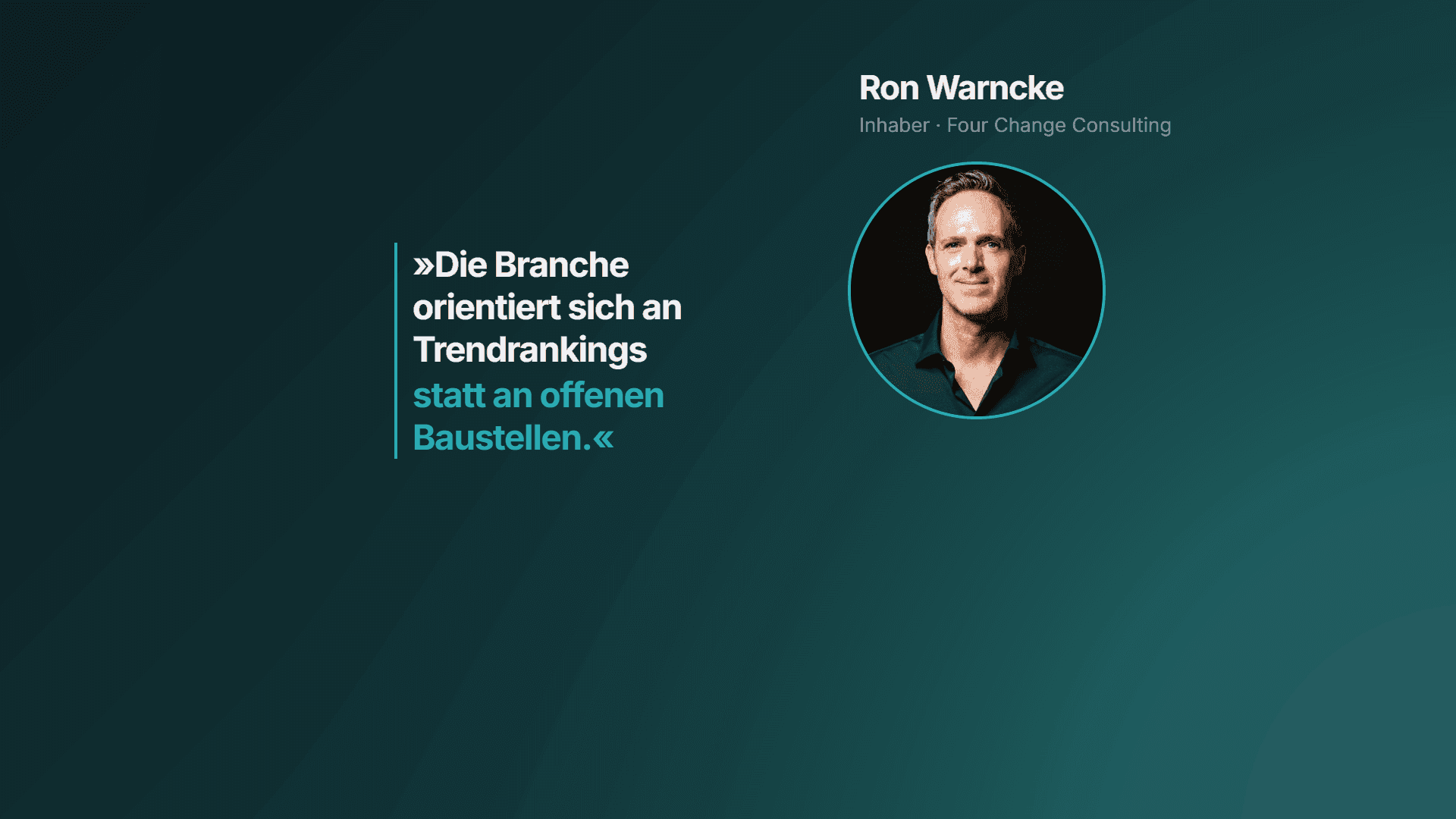 Ron Warncke zu Marketing-Trends