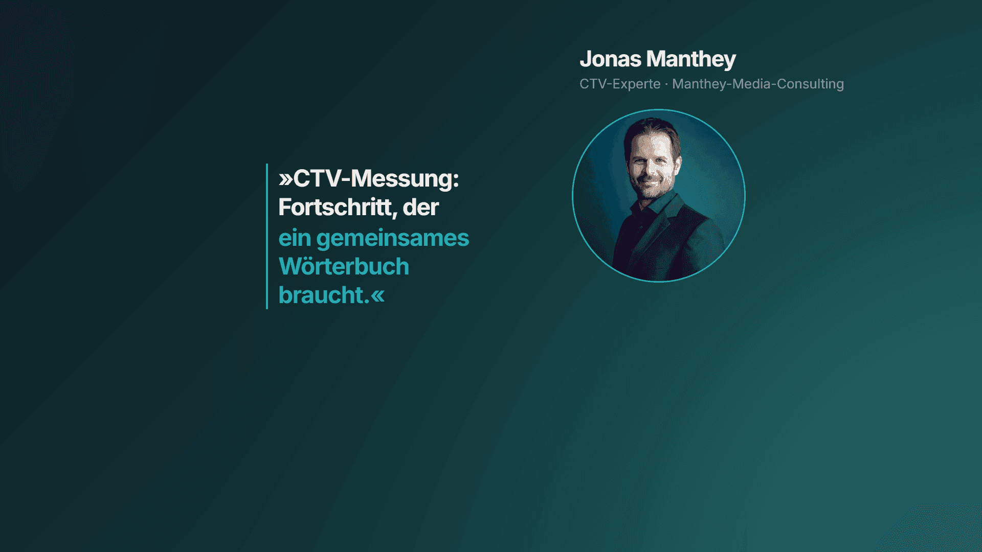 Jonas Manthey über CTV-Messung